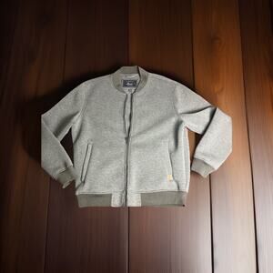 g.h. bass co. Classic Casual Gray Jacket Sz-L Zipper